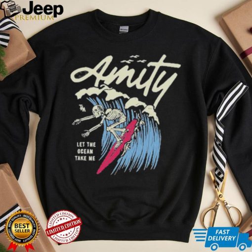 The Amity Affliction Surfing Skeleton Black Shirt