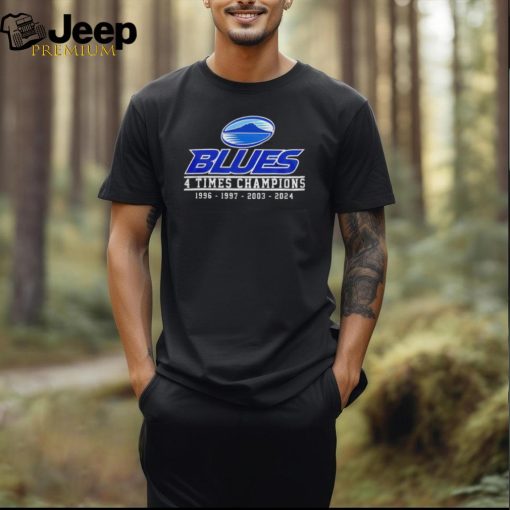 The Blues Super Rugby 4 Times Champions 2024 shirt