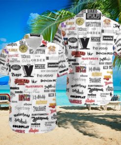 The British Rock Bands Full Logo Fan Gifts Classic Summer Trend 2024 Hawaiian Shirt