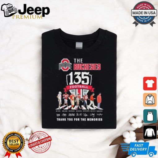 The Buckeyes Abbey Road 135 Years 1890 2024 Thank You For The Memories Signatures Shirt