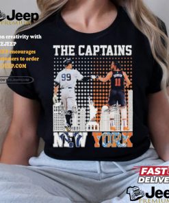 The Captains Aaron Judge And Jalen Brunson New York Sports Teams Signatures Shirt