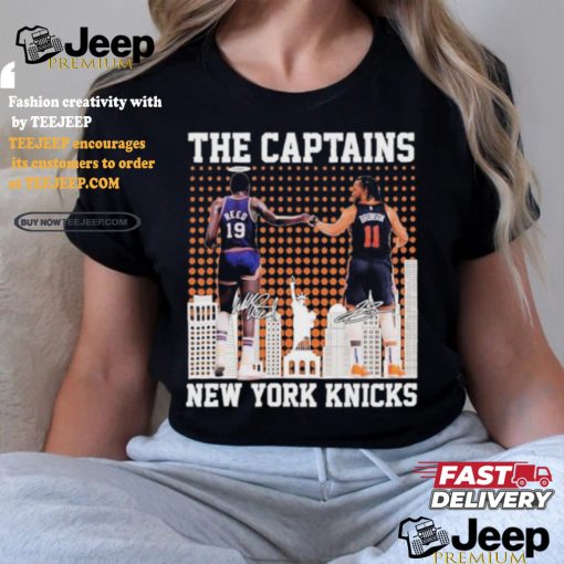 The Captains Willis Reed And Jalen Brunson New York Sports Teams Signatures Shirt