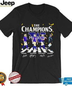 The Champions Washington Hukies player signatures logo shirt