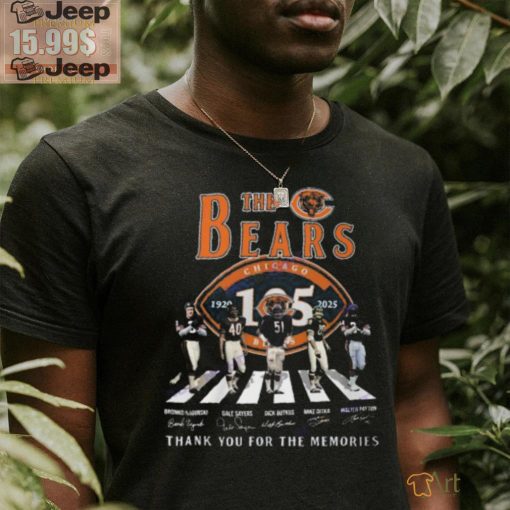 The Chicago Bears 1920 2025 Signature Thank Your For The Memories Unisex T Shirt