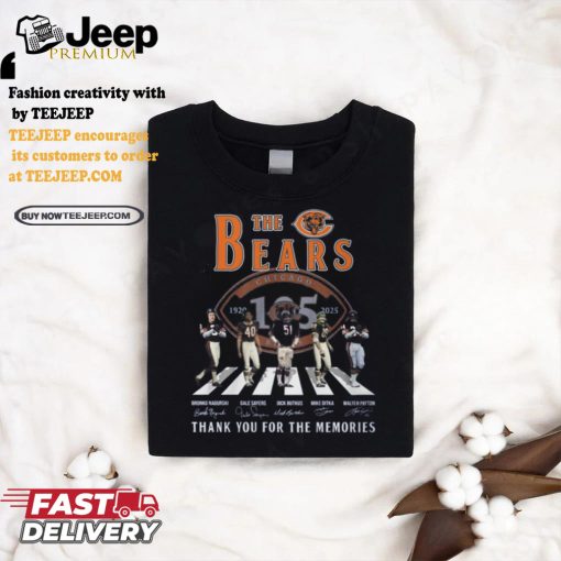 The Chicago Bears Soccer Team NFL Thank You For The Memories T Shirt