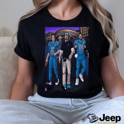 The Detroit Lions On To The NFC Championship Title With All Of Detroit Behind Them 2024 Shirt