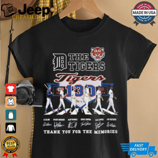 The Detroit Tigers 130 years 1894 2024 thank you for the memories signatures shirt