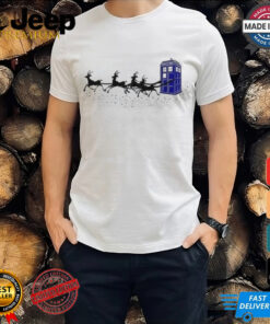 The Doctor Who Christmas Police Phone Box Flying Deer Star Shirt