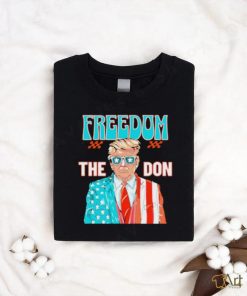 The Don Patriotic Donald Trump Freedom Trump Wearing American Flag Suit T shirt