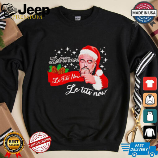 The Dude Santa let it snow le tits now shirt