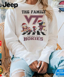 The Family Bluey Abbey Road Virginia Tech Hokies Christmas shirt