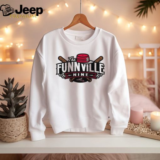 The Funnville Nine podcast of Richmond Flying Squirrels logo shirt