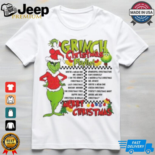 The Grinch Christmas Playlist Merry Christmas 2024 T Shirt