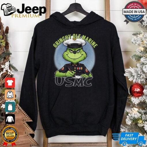 The Grinch Grinchy Ole Marine USMC Merry Christmas Shirt