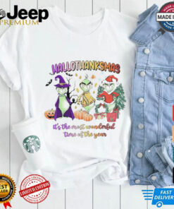 The Grinch Hallothanksmas it’s the most wonderful time of the year Christmas shirt