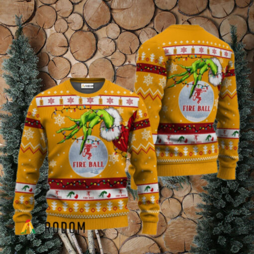 The Grinch Hand Fireball Ugly Christmas Sweater