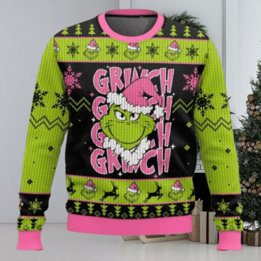 The Grinch In My Pink Christmas Era Ugly Christmas Sweater