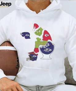 The Grinch Kansas City Chiefs And Ravens The Grinch San Francisco 49ers And Detroit Lions On Toilet Shirt