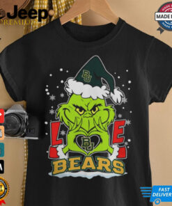 The Grinch Love Heart 2024 Baylor Bears Football Christmas Shirt