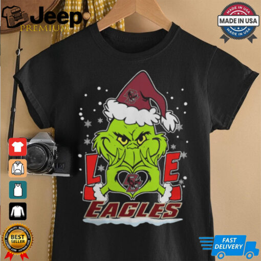 The Grinch Love Heart 2024 Boston College Eagles Football Christmas Shirt