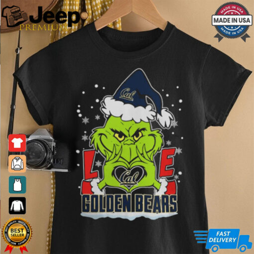 The Grinch Love Heart 2024 California Golden Bears Football Christmas Shirt