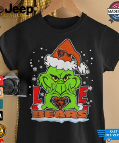 The Grinch Love Heart 2024 Chicago Bears Football Christmas Shirt