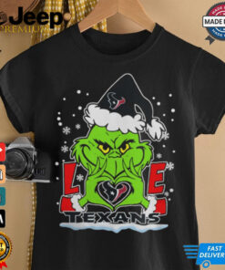 The Grinch Love Heart 2024 Houston Texans Football Christmas Shirt