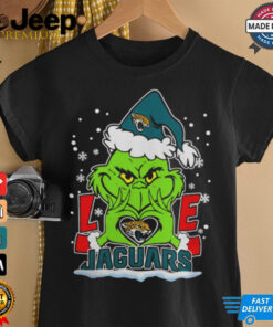 The Grinch Love Heart 2024 Jacksonville Jaguars Football Christmas Shirt