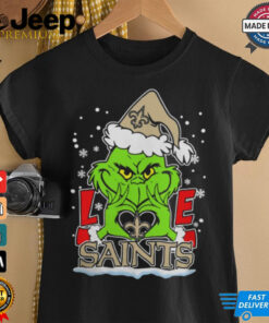 The Grinch Love Heart 2024 New Orleans Saints Football Christmas Shirt