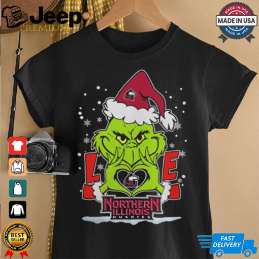 The Grinch Love Heart 2024 Northern Illinois Huskies Football Christmas Shirt