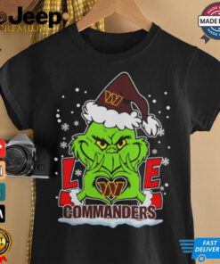 The Grinch Love Heart 2024 Washington Commanders Football Christmas Shirt