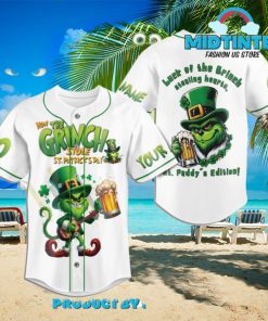 The Grinch Stole St Patrick’s Day Personalized Baseball Jersey