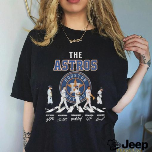 The Houston Astros Abbey Road Tucker Bregman Alvarez Jeremy Pena And Altuve Signatures Shirt