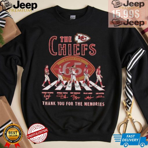 The Kansas City Chiefs Abbey Road NFL Thank You For The Memories Signatures shirt