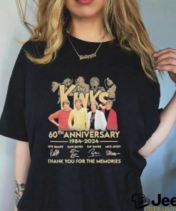 The Kinks Band 60th Anniversary 1984 2024 Thank You For The Memories Signatures Shirt