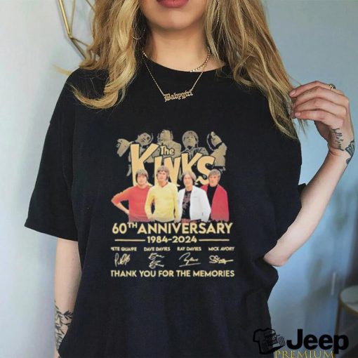 The Kinks Band 60th Anniversary 1984 2024 Thank You For The Memories Signatures Shirt