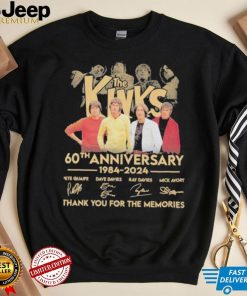 The Kinks band 60th anniversary 1984 2024 thank you for the memories signatures shirt