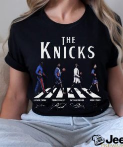 The Knicks Abbey Road Patrick Ewing Charles Oakley Anthony Mason And John Starks Signatures Shirt