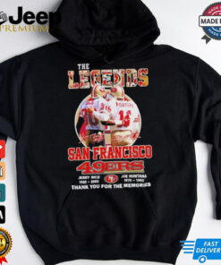 The Legends Rice Montana San Francisco 49ers thank you for the memories shirt