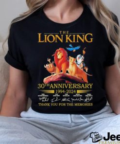 The Lion King 30th Anniversary 1994 2024 Thank You For The Memories Signatures Shirt