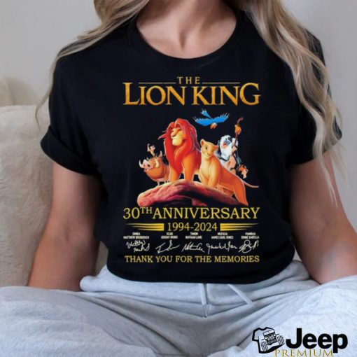 The Lion King 30th Anniversary 1994 2024 Thank You For The Memories Signatures Shirt