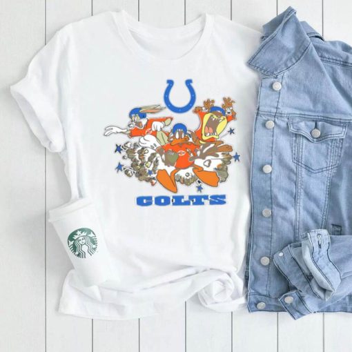 The Looney Tunes cartoon Indianapolis Colts football logo characters shirt