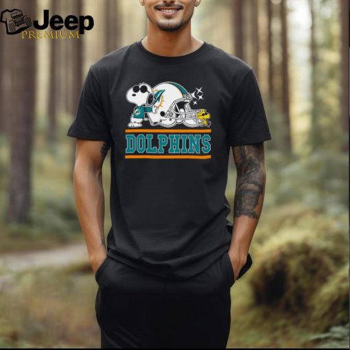 The Miami Dolphins Joe Cool and Woodstock Snoopy Mashup Shirt