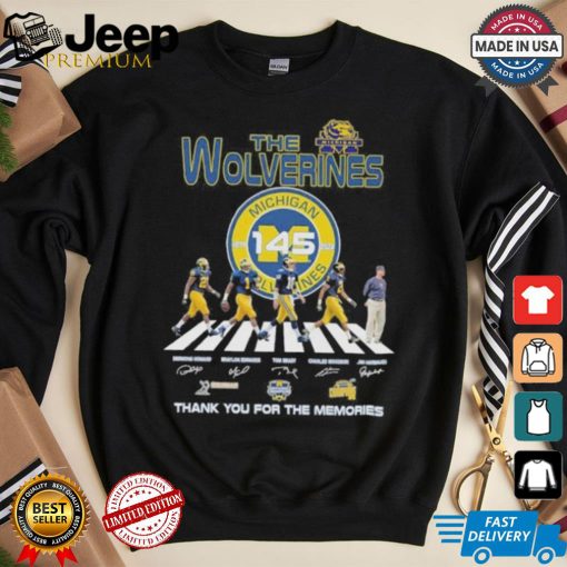 The Michigan Wolverines Abbey Road 145 Years 1879 2024 Thank You For The Memories Signatures Shirt