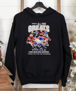 The New England Patriots all time greats 5 time Super Bowl Champions shirt