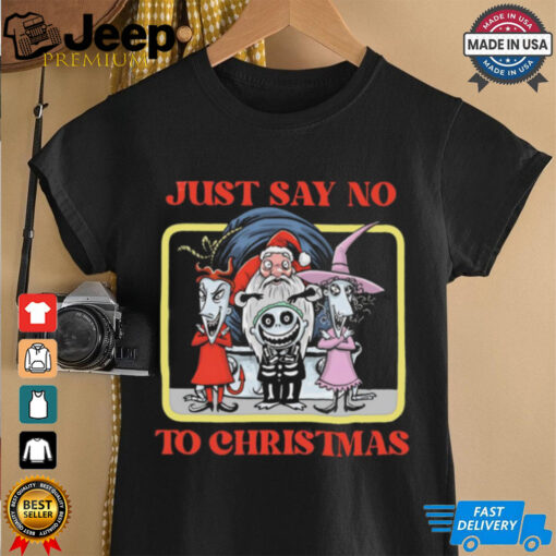 The Nightmare Before Christmas Santa Claus and Lock Shock and Barrel just say no to Christmas shirt