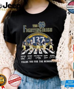 The Notre Dame Fighting Irish Abbey Road 137 Years 1887 2024 Thank You For The Memories Signatures Shirt