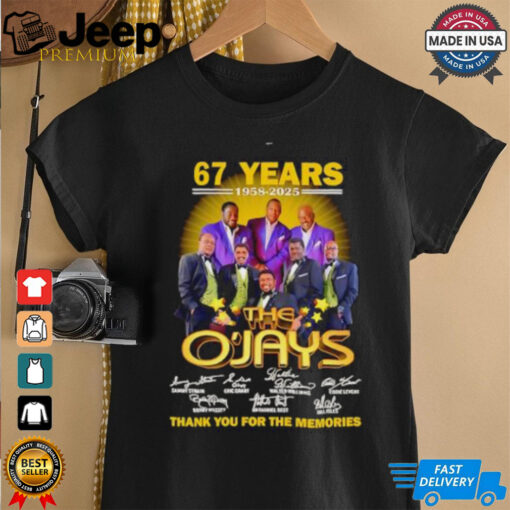 The O’Jays 67 years 1958 2025 thank you for the memories signatures shirt