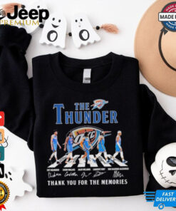 The Okc Thunder Abbey Road Thank You For The Memories Signatures Shirt