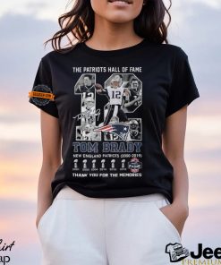 The Patriots Hall Of Fame Tom Brady New England Patriots 2000 2019 Thank You For The Memories T Shirt